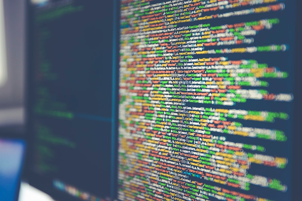 Wall of code on a computer screen