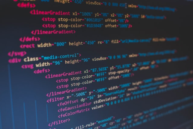 Closeup of a computer code