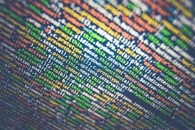 codes on screen